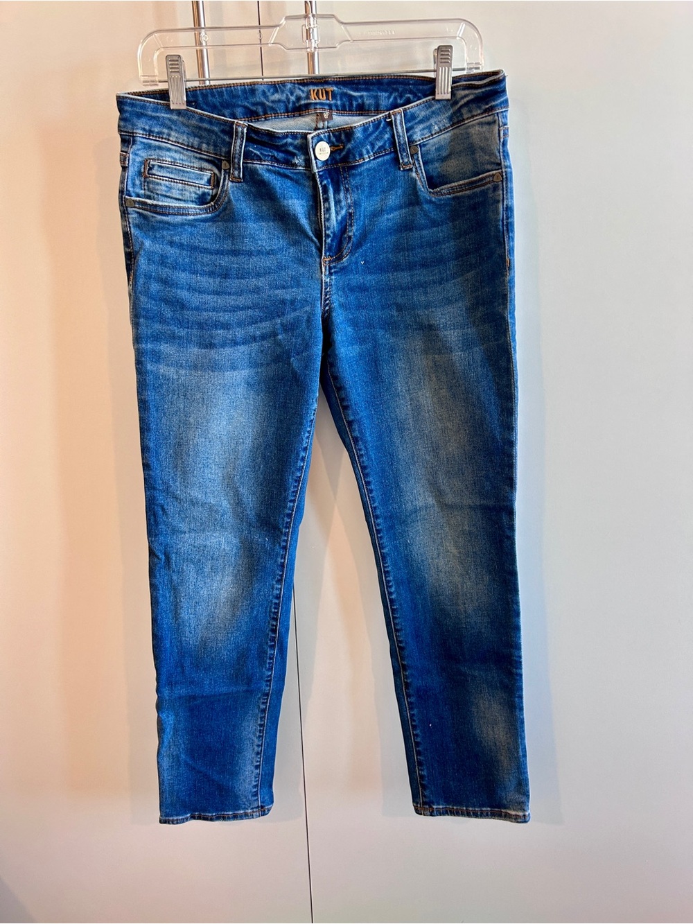 Kut from the Kloth Petite Boyfriend Stretch Denim Jeans-no holes!